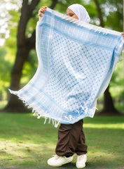 Baby Blue Keffiyeh Palestine scarf