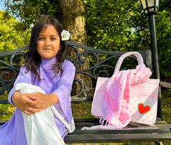 Baby Pink Keffiyeh Bag by Bubble Girl