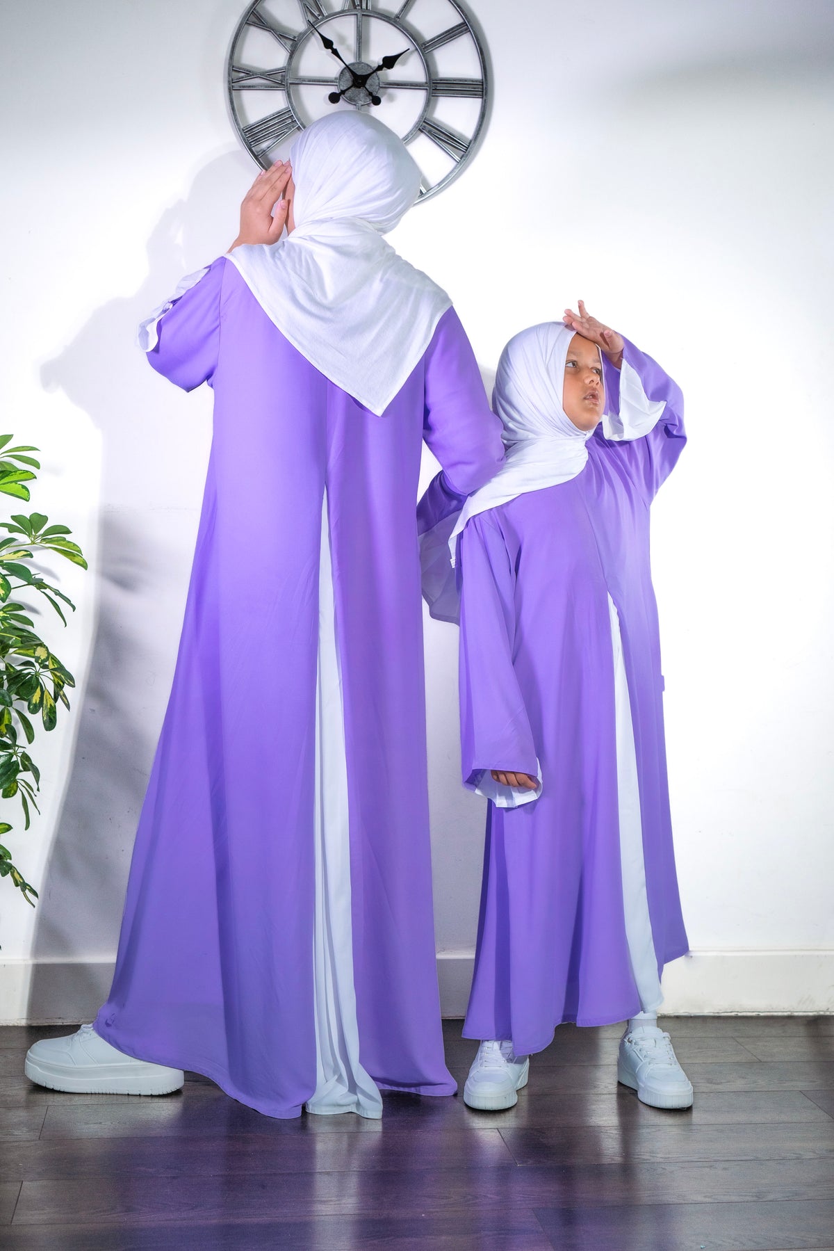 Lilac Flow Abaya for girls