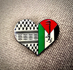 Keffiyeh Heart Pin