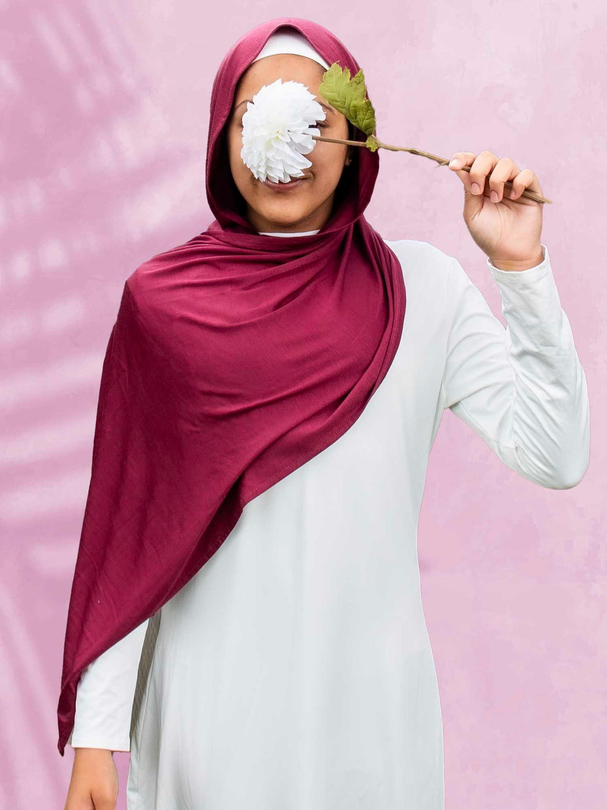 SoftTouch Perfect Fit Hijab in in Red Velvet - BubbleGirl