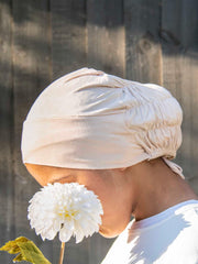 ComfortPlus Bamboo Hijab Cap in Cross Vanilla - BubbleGirl