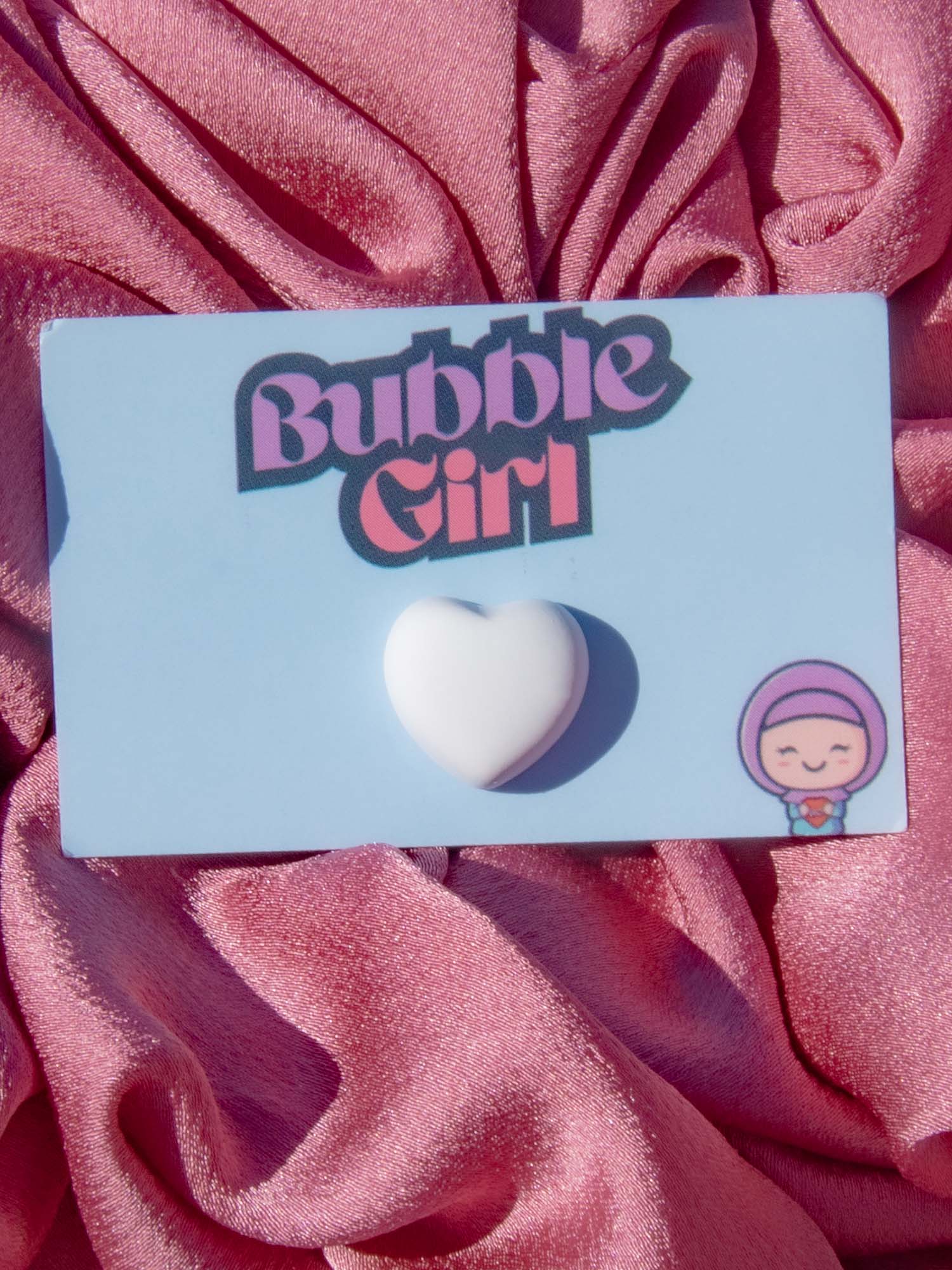 Hijab Magnet Heart Snowdrop Sweetheart - BubbleGirl