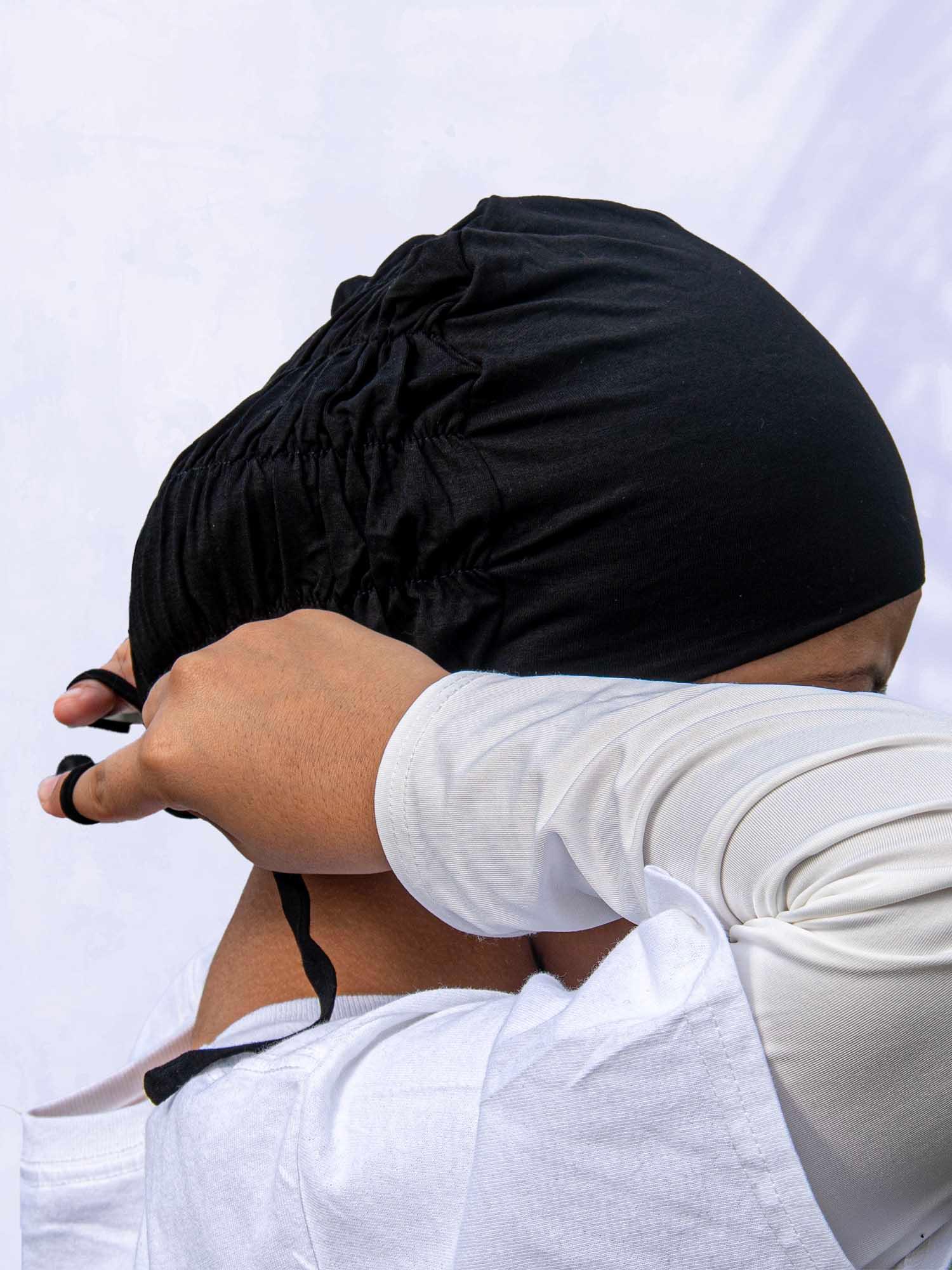 ComfortPlus™ Bamboo Hijab Cap - Active Black - BubbleGirl