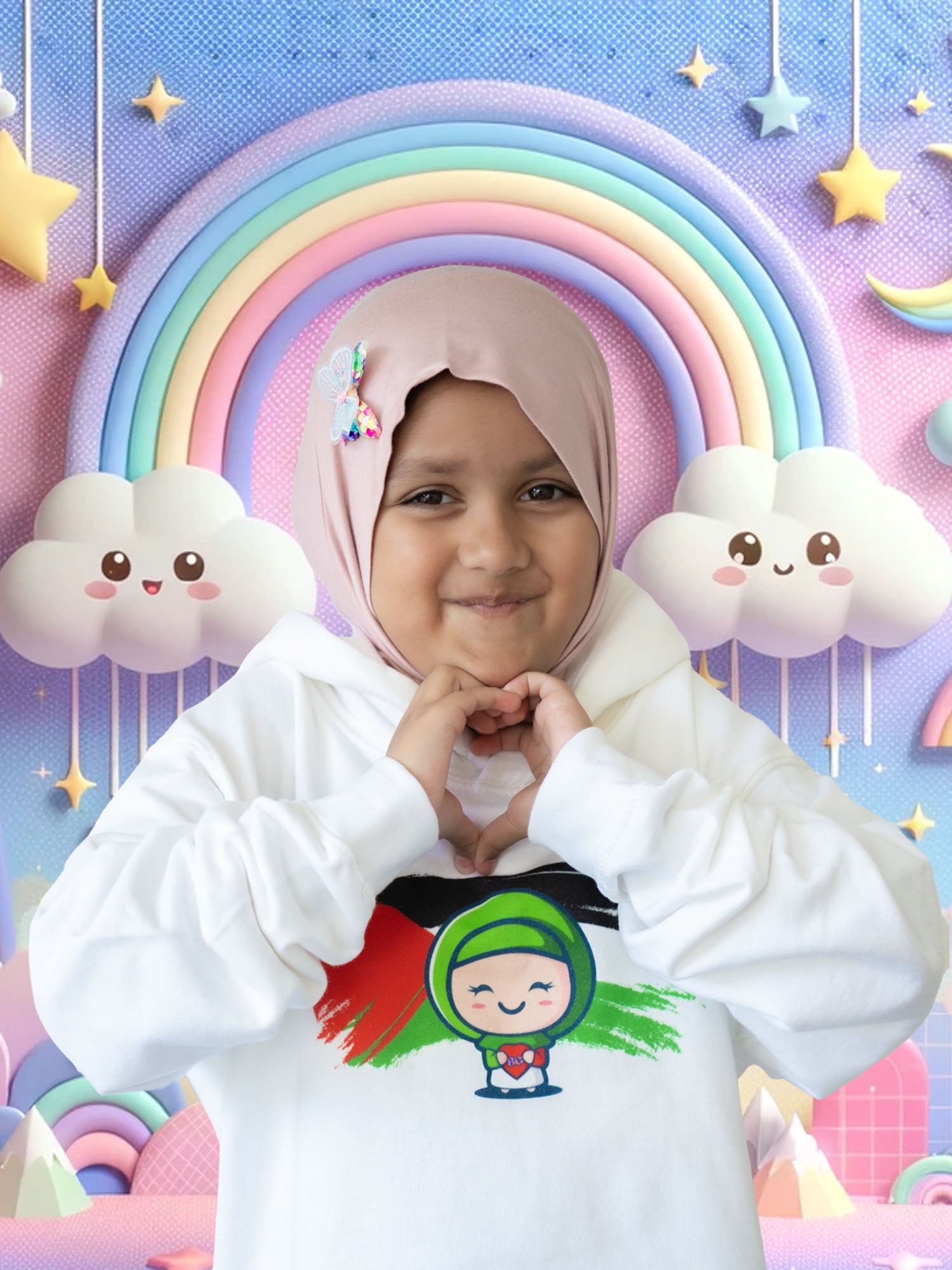 FlutterKwaii kids Hijab - BubbleGirl