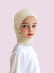 Sahara FitWrap Hijab – Light Beige Elegance for Girls & Women